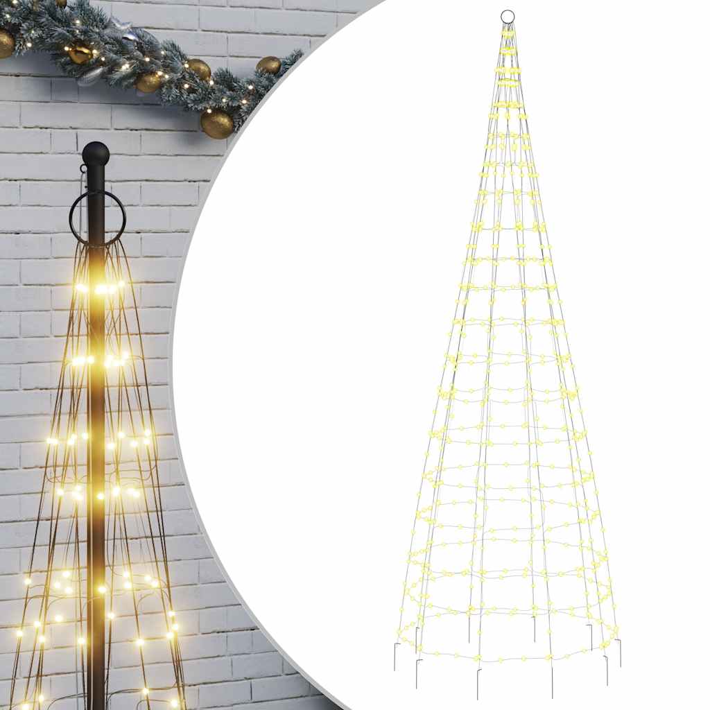 vidaXL LED-Weihnachtsbaum 550 LEDs Warmweiß 300 cm