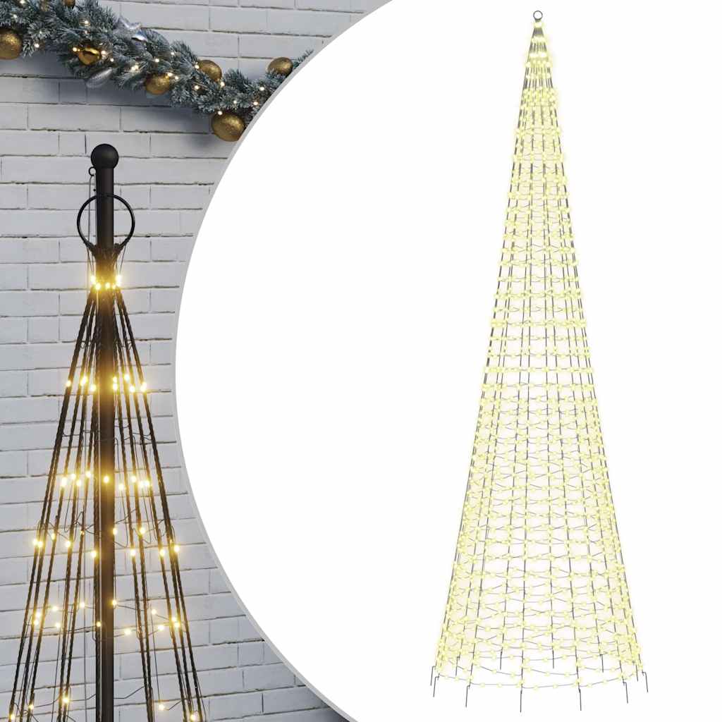 vidaXL LED-Weihnachtsbaum 1534 LEDs Warmweiß 500 cm