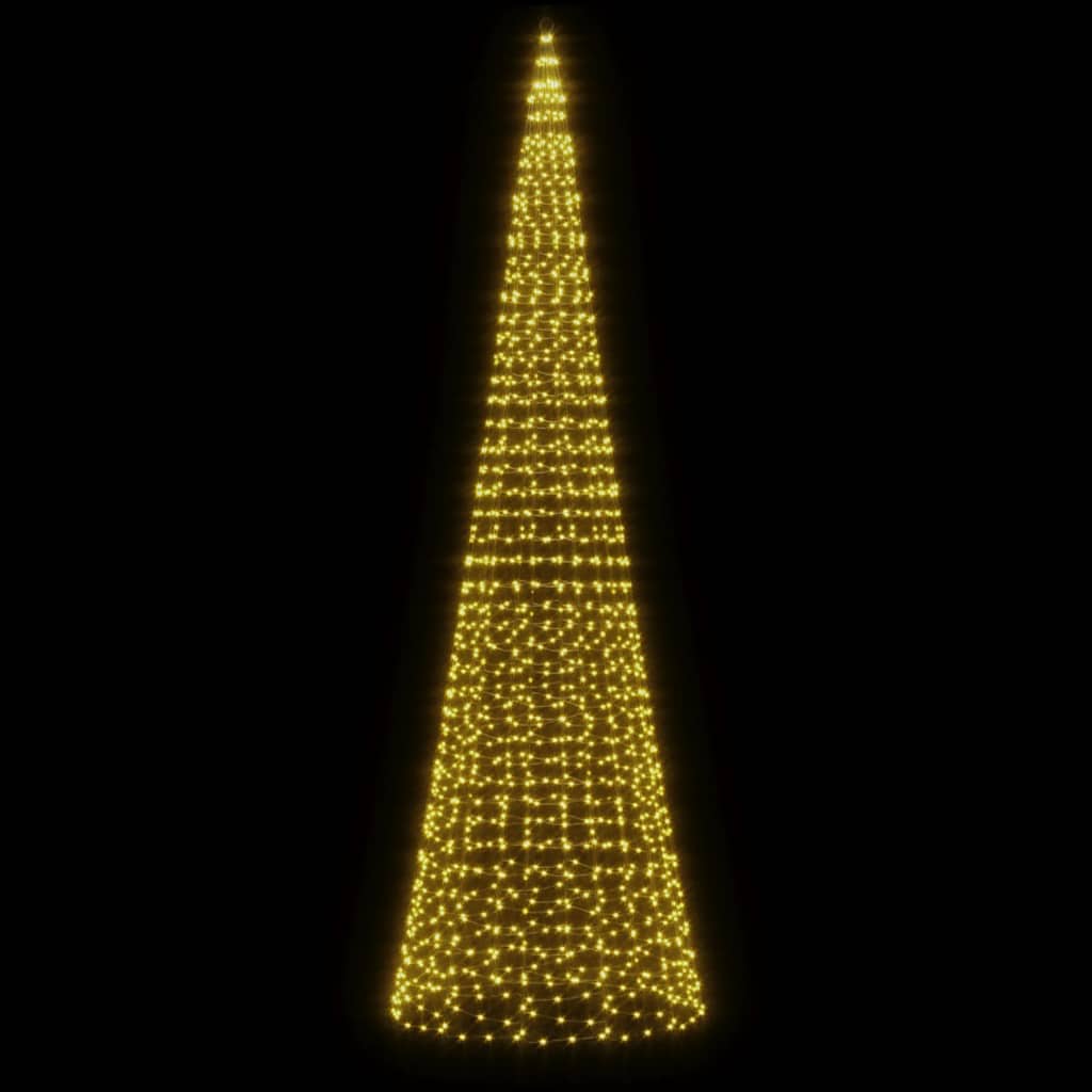 vidaXL LED-Weihnachtsbaum 1534 LEDs Warmweiß 500 cm