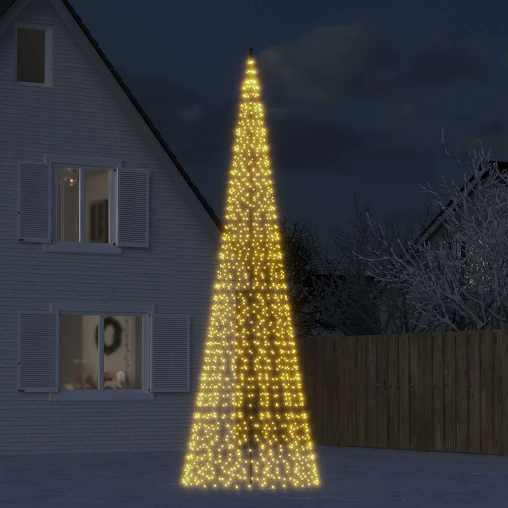 vidaXL LED-Weihnachtsbaum 1534 LEDs Warmweiß 500 cm