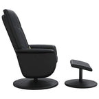 vidaXL Massagesessel mit Fußhocker Schwarz Kunstleder