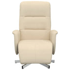 vidaXL Relaxsessel mit Fußhocker Creme Stoff