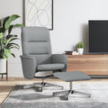 vidaXL Relaxsessel mit Fußhocker Creme Stoff