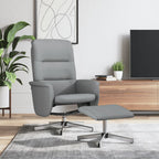 vidaXL Relaxsessel mit Fußhocker Creme Stoff