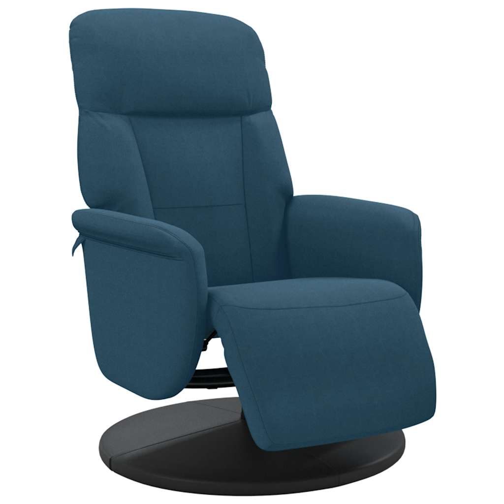 vidaXL Relaxsessel mit Fußteil Blau Samt