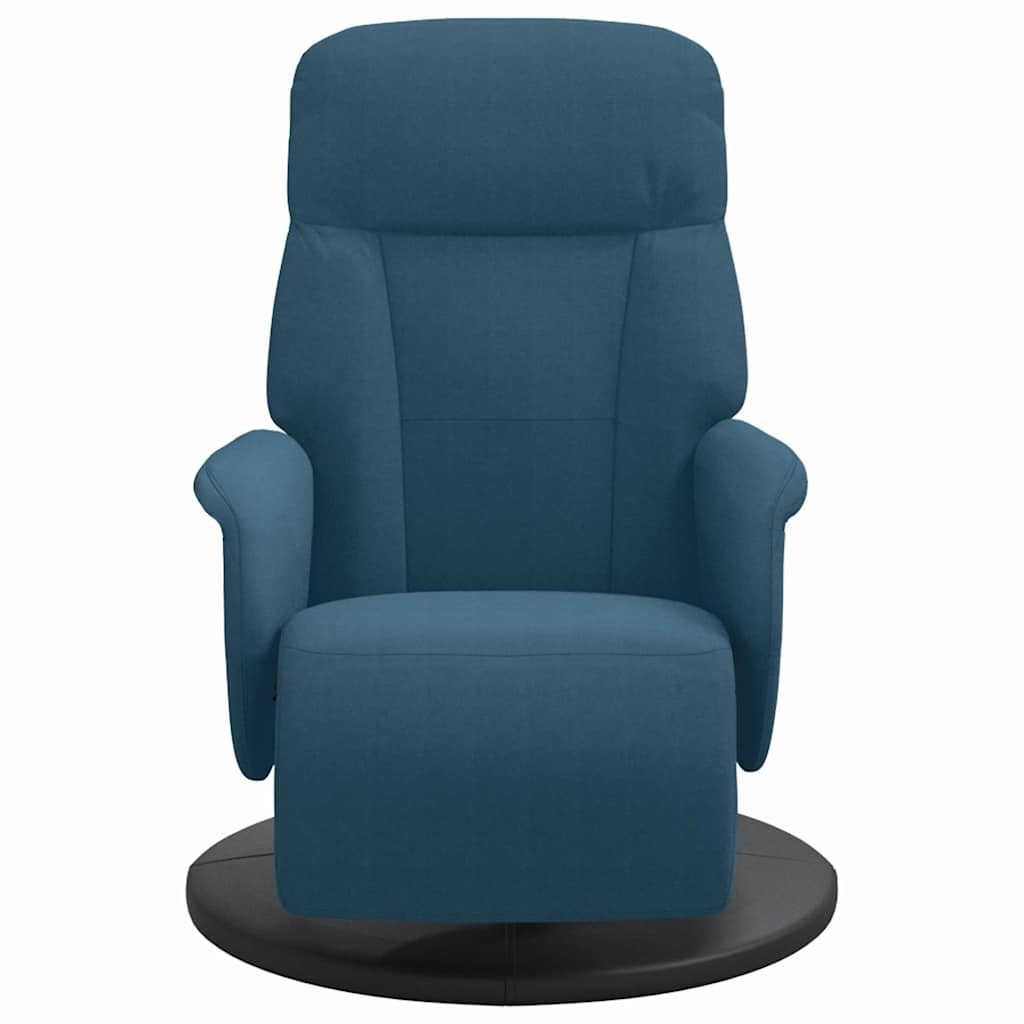 vidaXL Relaxsessel mit Fußteil Blau Samt