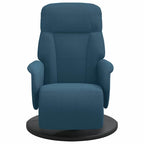 vidaXL Relaxsessel mit Fußteil Blau Samt
