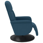 vidaXL Relaxsessel mit Fußteil Blau Samt