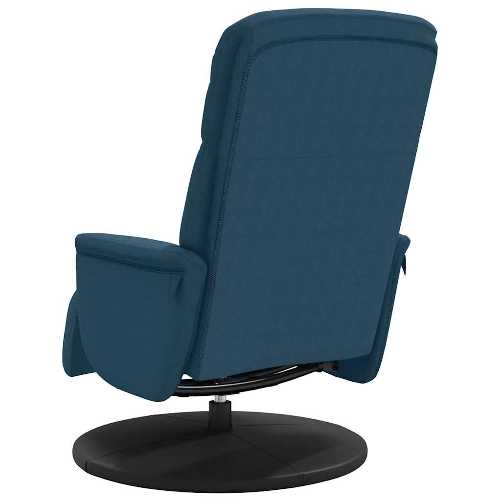 vidaXL Relaxsessel mit Fußteil Blau Samt