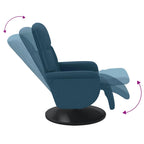 vidaXL Relaxsessel mit Fußteil Blau Samt