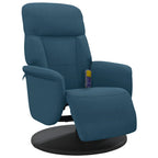 vidaXL Massagesessel mit Fußteil Blau Samt