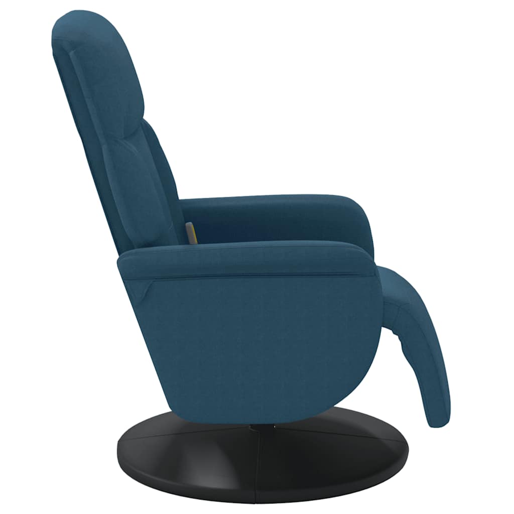 vidaXL Massagesessel mit Fußteil Blau Samt