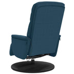 vidaXL Massagesessel mit Fußteil Blau Samt