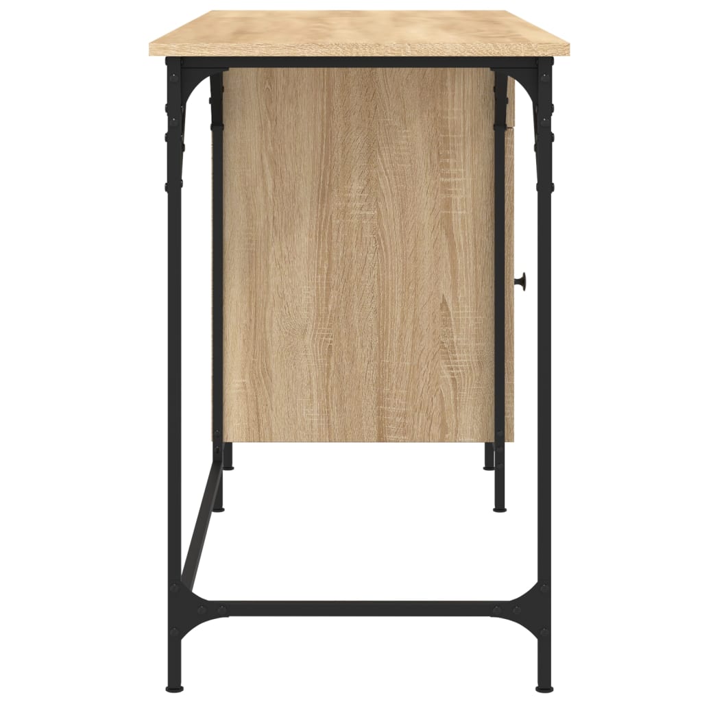 vidaXL Computertisch Sonoma-Eiche 131x48x75 cm Holzwerkstoff