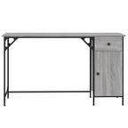 vidaXL Computertisch Grau Sonoma 131x48x75 cm Holzwerkstoff