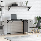 vidaXL Computertisch Grau Sonoma 131x48x75 cm Holzwerkstoff