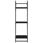 vidaXL Wandregale mit 3 Ablagen & Stangen 2 Stk. Schwarz 30x25x100 cm