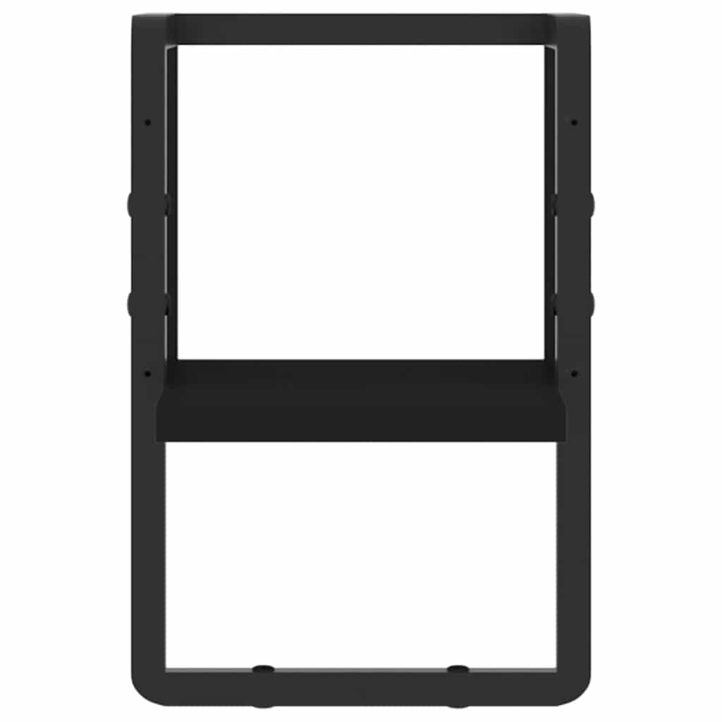 vidaXL Wandregal mit Stange Schwarz 20x25x30 cm