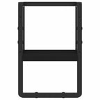 vidaXL Wandregal mit Stange Schwarz 20x25x30 cm
