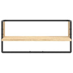 vidaXL Wandregal mit Stange Sonoma-Eiche 65x25x30 cm