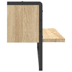 vidaXL Wandregal mit Stange Sonoma-Eiche 65x25x30 cm