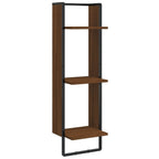 vidaXL Wandregal 3 Fächer Braun Eichen-Optik 30x25x100cm Holzwerkstoff