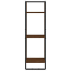 vidaXL Wandregal 3 Fächer Braun Eichen-Optik 30x25x100cm Holzwerkstoff