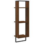 vidaXL Wandregal 3 Fächer Braun Eichen-Optik 30x25x100cm Holzwerkstoff
