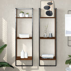 vidaXL Wandregal 3 Fächer Braun Eichen-Optik 30x25x100cm Holzwerkstoff