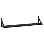 vidaXL Wandregale 2 Stk. Schwarz 80x15x15,5 cm Holzwerkstoff