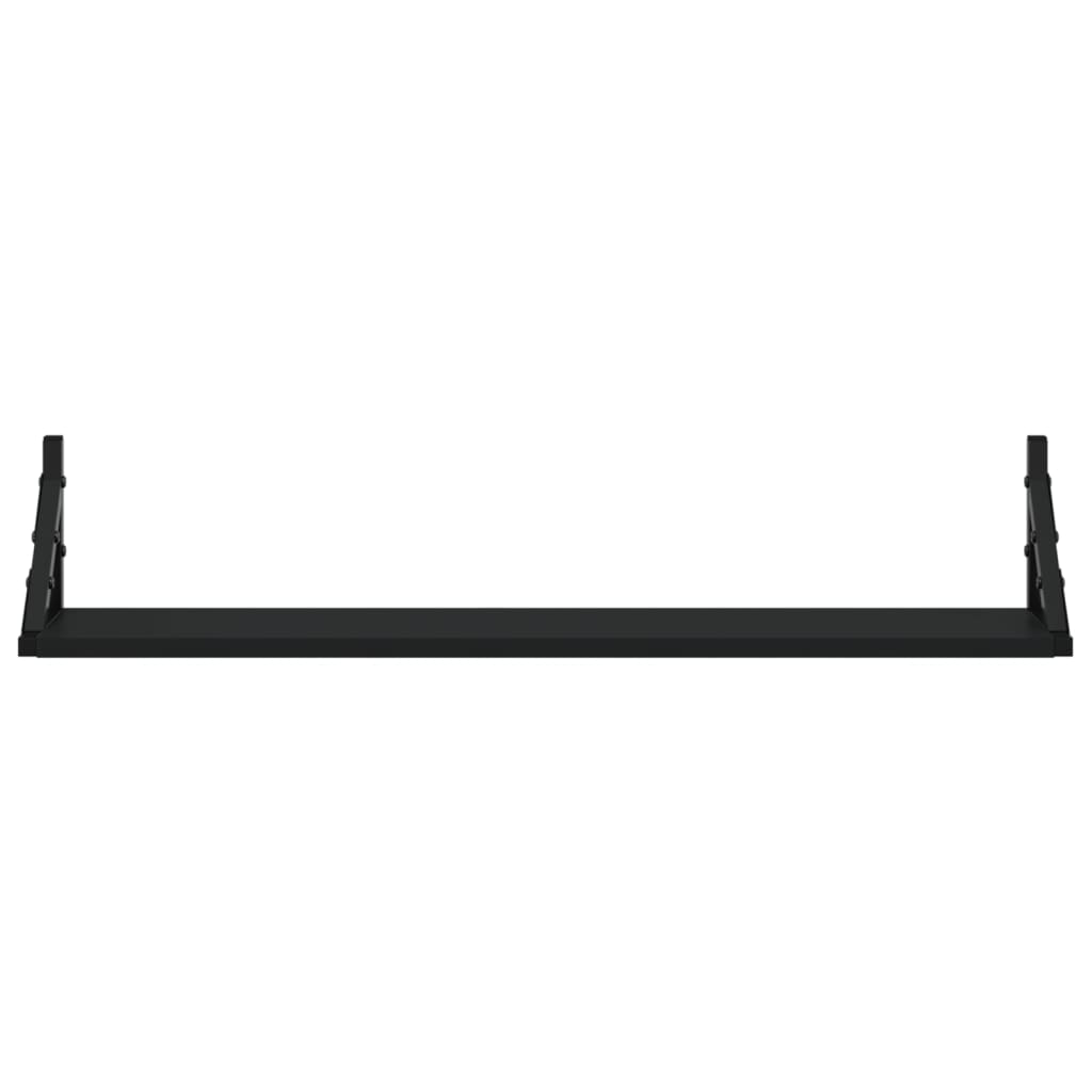 vidaXL Wandregale 2 Stk. Schwarz 80x15x15,5 cm Holzwerkstoff