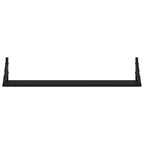 vidaXL Wandregale 2 Stk. Schwarz 80x15x15,5 cm Holzwerkstoff