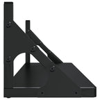 vidaXL Wandregale 2 Stk. Schwarz 80x15x15,5 cm Holzwerkstoff
