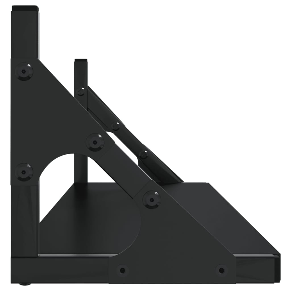 vidaXL Wandregale 2 Stk. Schwarz 80x15x15,5 cm Holzwerkstoff