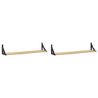 vidaXL Wandregale 2 Stk. Sonoma-Eiche 80 x 15 x 15,5 cm Holzwerkstoff