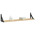 vidaXL Wandregale 2 Stk. Sonoma-Eiche 80 x 15 x 15,5 cm Holzwerkstoff