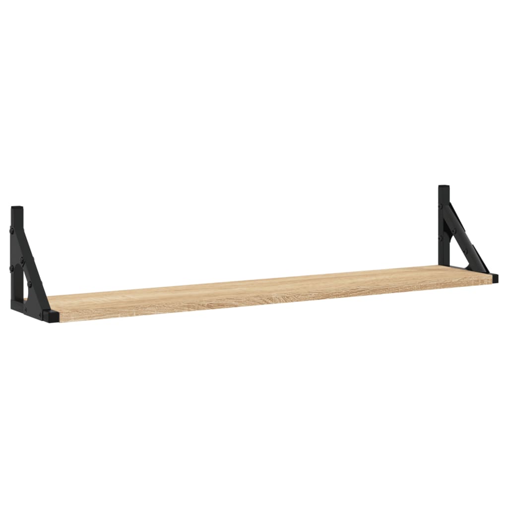 vidaXL Wandregale 2 Stk. Sonoma-Eiche 80 x 15 x 15,5 cm Holzwerkstoff