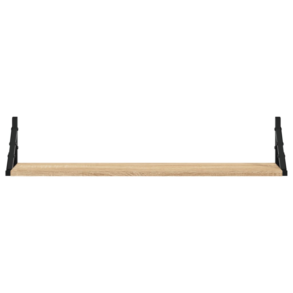 vidaXL Wandregale 2 Stk. Sonoma-Eiche 80 x 15 x 15,5 cm Holzwerkstoff