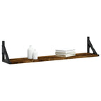 vidaXL Wandregale 2 Stk. Räuchereiche 80x15x15,5 cm Holzwerkstoff
