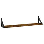 vidaXL Wandregale 2 Stk. Räuchereiche 80x15x15,5 cm Holzwerkstoff