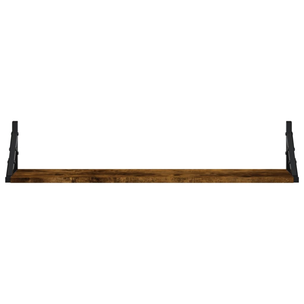 vidaXL Wandregale 2 Stk. Räuchereiche 80x15x15,5 cm Holzwerkstoff