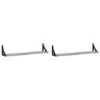 vidaXL Wandregale 2 Stk. Grau Sonoma 80x15x15,5 cm Holzwerkstoff