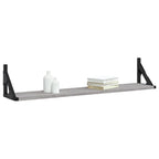 vidaXL Wandregale 2 Stk. Grau Sonoma 80x15x15,5 cm Holzwerkstoff