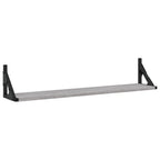 vidaXL Wandregale 2 Stk. Grau Sonoma 80x15x15,5 cm Holzwerkstoff