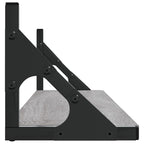 vidaXL Wandregale 2 Stk. Grau Sonoma 80x15x15,5 cm Holzwerkstoff