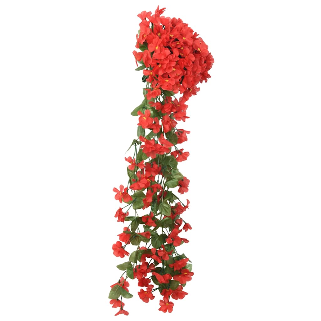 vidaXL Blumengirlanden Blumen 3 Stk. Rot 85 cm