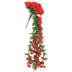 vidaXL Blumengirlanden Blumen 3 Stk. Rot 85 cm