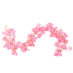 vidaXL Blumengirlanden Blumen 6 Stk. Dunkelrosa 180 cm
