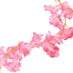 vidaXL Blumengirlanden Blumen 6 Stk. Dunkelrosa 180 cm