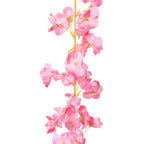 vidaXL Blumengirlanden Blumen 6 Stk. Dunkelrosa 180 cm